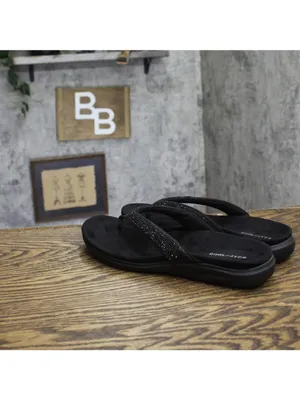 Easy Spirit Wendi Embellished Thong Sandals SEWENDI5-H Black 9M thumbnail 2