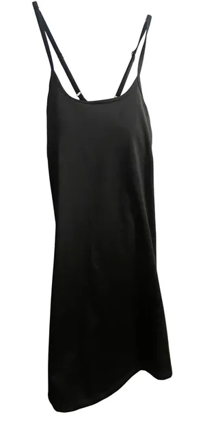 Black Athletic Exercise Dress with Built-in Romper Liner and Pockets Sleeveless‎ thumbnail 1