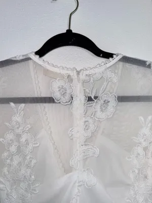 Altar’d State Nallah White Lace Maxi Dress V-neck Sheer thumbnail 8