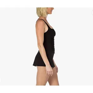 NWT Womens Rose Marie Reid Swimsuit Black Bathing Suit Swimdress - Sz S thumbnail 2