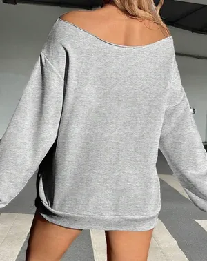Grey Off-Shoulder Star Top thumbnail 2