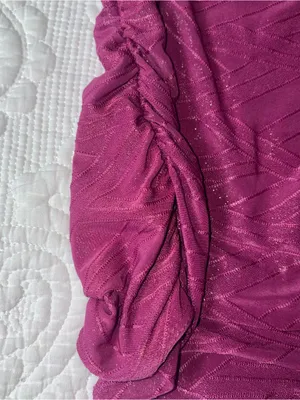 Charlotte Russe Y2K One Shoulder Going Out Top. Size: Small. Color: Magenta. thumbnail 3