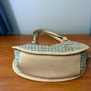 Simply Noelle Woven Rattan Straw Colorful Multi Shoulder Crossbody Bag Purse‎ thumbnail 7