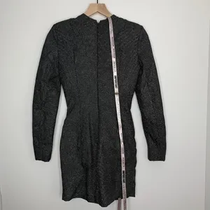 House of CB Gisella Mini Longsleeve Beaded Dress Womens New Small thumbnail 4