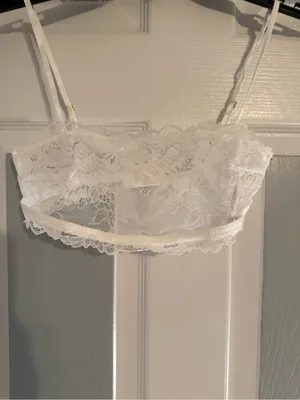 Free People Lace Bralette in White thumbnail 2