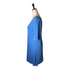 Lilly Pulitzer Dress Women Small Blue Pima Cotton Slub Knit Mini‎ Tee Boho thumbnail 6