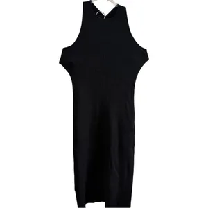 & OTHER STORIES Fitted Black‎ Ribbed Open Back Midi Dress Size Small thumbnail 4