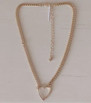 Madewell NWOT 14” gold toned heart necklace thumbnail 1