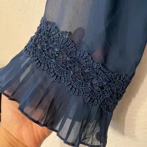 NWT ASOS Design Blue Floral Embroidered Lace Pleated Mini Dress Size 0 thumbnail 6