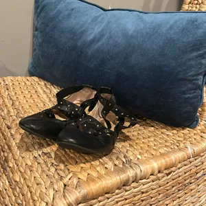 Jessica Simpson Black Studded Ballet Flats Size 6 thumbnail 8