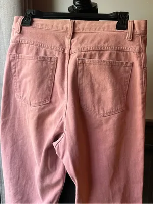 Wrangler vintage Women's Pink Denim Jeans Sz 12 34” inseam thumbnail 5
