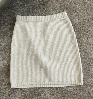 Knitted Mini Skirt White thumbnail 1