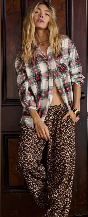 Aerie Off-Duty Plaid Flannel Button Down thumbnail 1