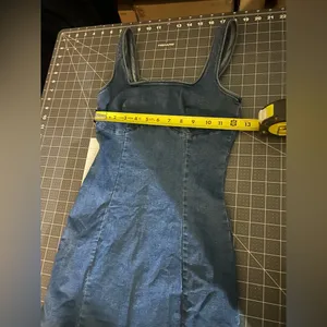 SHEIN Denim Blue Mini Dress thumbnail 3