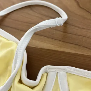 Pacsun Swim Women's Eco Yellow Zebra Juliana Underwire Bikini‎ Top Size Large thumbnail 5