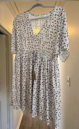 These Three Boutique Dress white and tan thumbnail 1