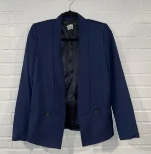 Zara Woman Navy Blue Blazer thumbnail 1