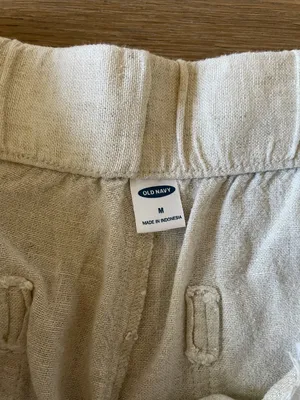Old Navy High-Rise Wide Leg Linen Blend Pants Size Medium In Flax Linen Color thumbnail 7