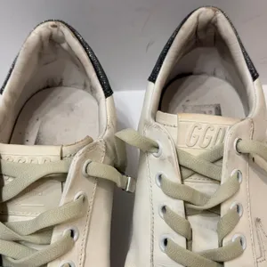 Golden Goose PureStar Low Top Sneakers White Leather Glitter Heel Size 38 US 8 thumbnail 12