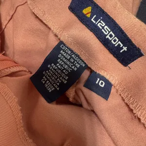 VTG LIZSPORT Peach Skort mini skirt button front‎ golf 100% cotton Sz 10 thumbnail 4