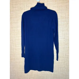 Quince Mongolian Cashmere Turtleneck Sweater Dress‎ Navy Blue Small NEW thumbnail 3