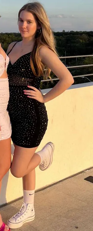 Windsor Mesh Black Rhinestone Dress thumbnail 4