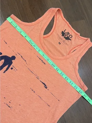 Land of Apparel Orange Surf Tank Top size medium thumbnail 4