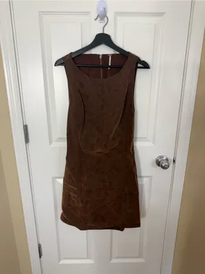 Free People Atlas Faux Suede Mini Dress L thumbnail 3