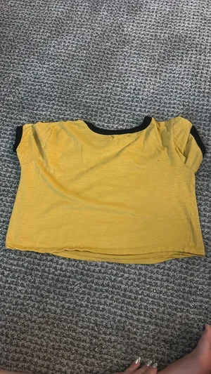 Altar'd State Mizzou Yellow Cropped Shirt thumbnail 2