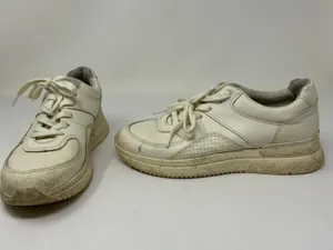 Everlane Renew Women's The Trainer White Leather Sneakers thumbnail 1