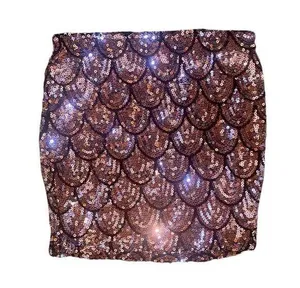 Lila Rose sequin rose and black mini skirt size medium thumbnail 1