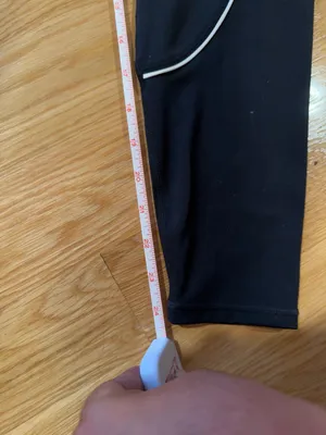 Fabletics Black High Rise Cropped Leggings White Contrast Piping S(Estimated) thumbnail 5