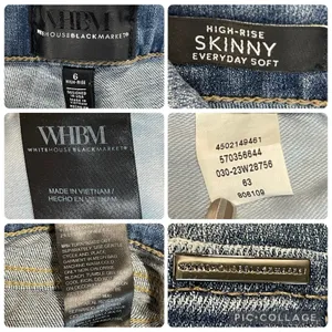 White House Black Market Womens 6 Jeans Embellished Silver Bead‎ Skinny Everyday thumbnail 8