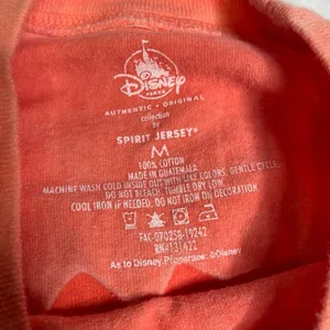 Disney Parks Spirit Jersey Disneyland‎ Resort Coral Pink Glitter Puff Print M thumbnail 3