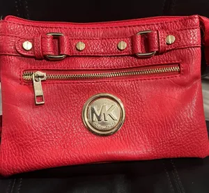 Michael Kors Red Zip Pouch crossbody thumbnail 1