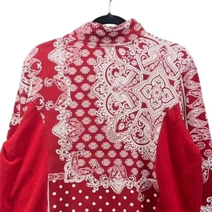 Susan Graver Quarter Zip‎ Red 1X thumbnail 4