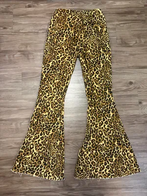 Forever 21 Leopard Flare Jeans 29 Fits 27x32 NWT Bell Bottom Animal Print thumbnail 5