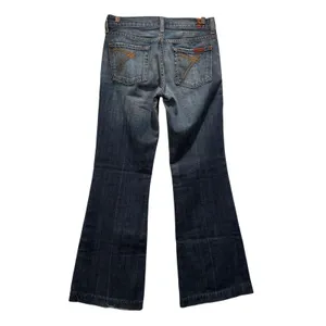 7 For All Mankind Dojo Flared Jeans‎ Womens Size 26 Blue Denim Bootcut western thumbnail 3