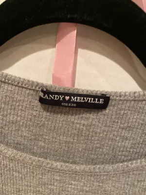 Brandy Melville Gray Quarter Sleeve Top thumbnail 3