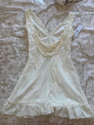 Princess Polly Feeling Alive Tie Back Mini Dress White thumbnail 5
