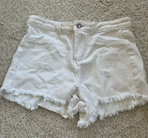White Jean Shorts thumbnail 1