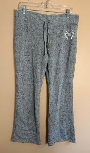 PINK Victoria's Secret Gray Heather Boot Cut Lounge Pants thumbnail 1