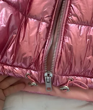 Boutique Cropped Pink Puffer Jacket thumbnail 8