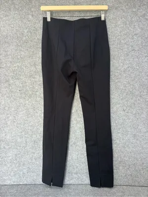 Quince Ultra-stretch Ponte Pintuck Ankle Pants Black size small 27” inseam thumbnail 6