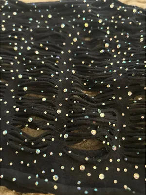C523 strechable panty top set sparkle Black thumbnail 4