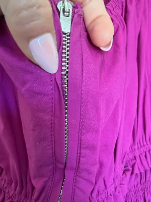 J. CREW Tiered Midi Cotton Poplin Fuchsia Dress Large thumbnail 8