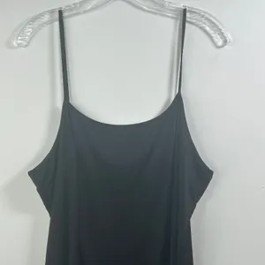 Lauren Ralph Lauren Black Slip Dress XL Spaghetti Strap Scoop Neck thumbnail 3