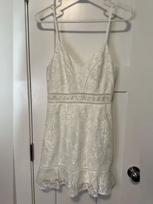 Hello Molly Have We Met Dress in White Size Medium thumbnail 4
