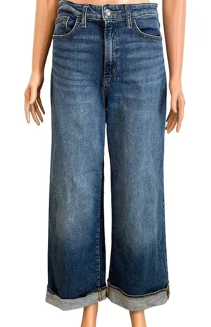 Joe's Jeans 29 Panama wide leg cuffed ankle stretch jeans J2 3522 thumbnail 1