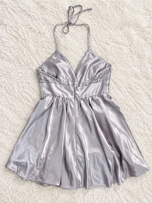 Vintage 90s Y2K F.I.E.S.T.A. Sequin Halter Mini Dress + Shawl – Silver – S thumbnail 10